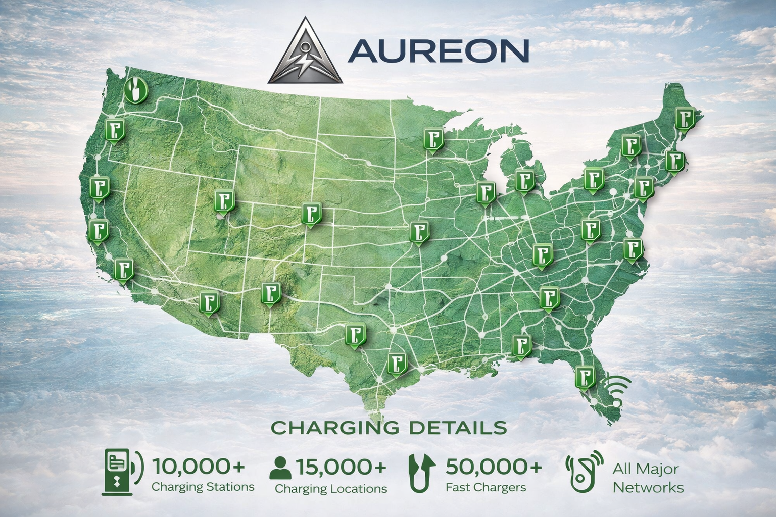 USA EV Charging Points Map